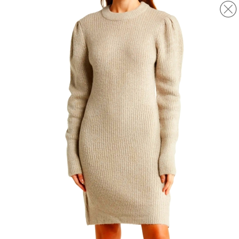RDI Sweater Dress w/ Puff Sleeves NWT